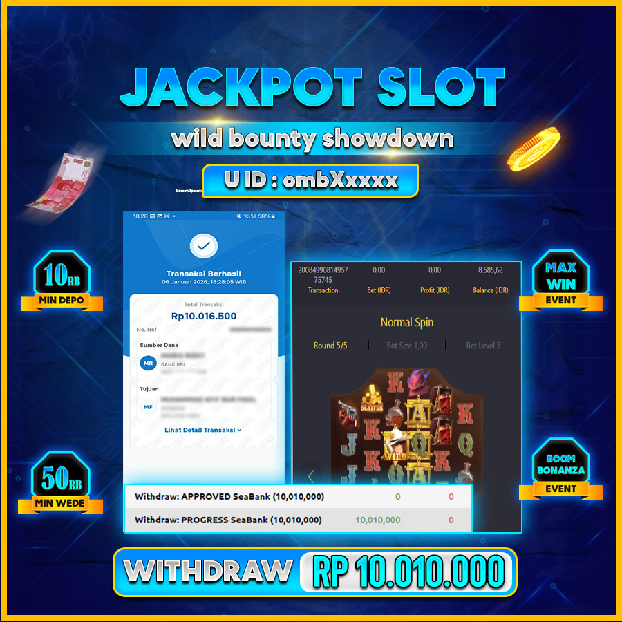 AFCTOGEL JACKPOT GAME WILD BOUNTY SHOWDOWN Rp.10.010.000.,-LUNAS