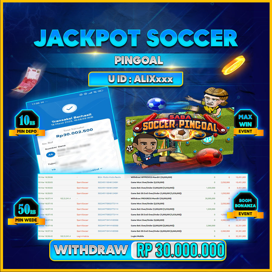 AFCTOGEL JACKPOT PINGOAL  Rp.30.000.000.,-LUNAS